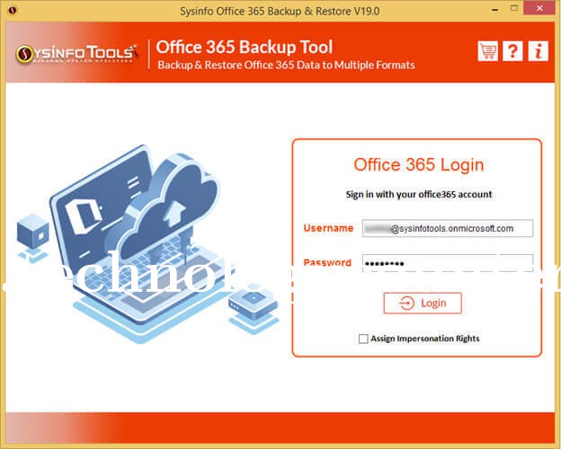 SysInfos Office 365 Backup and Restore Screenshots